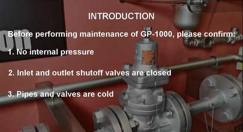 Pressure Reducing Valve-GP-1000 Assembly & Disassembly